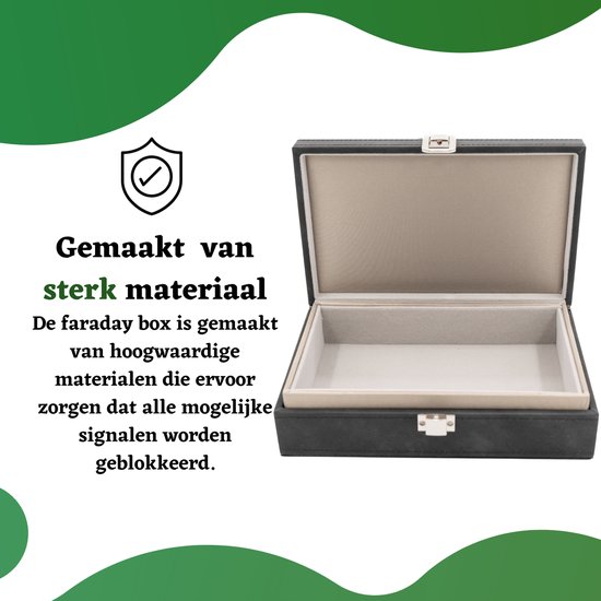 Recalma Faraday Box - Autosleutel RFID Antidiefstal - Keyless Entry Antidiefstal - RFID Beschermhoes Autosleutel - Zwart