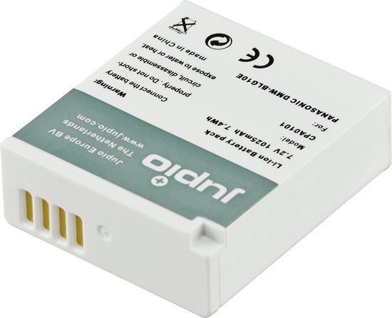Jupio DMW-BLG10 1025mAh camera accu, vervangt Panasonic DMW-BLG10, betrouwbare power voor fotocamera