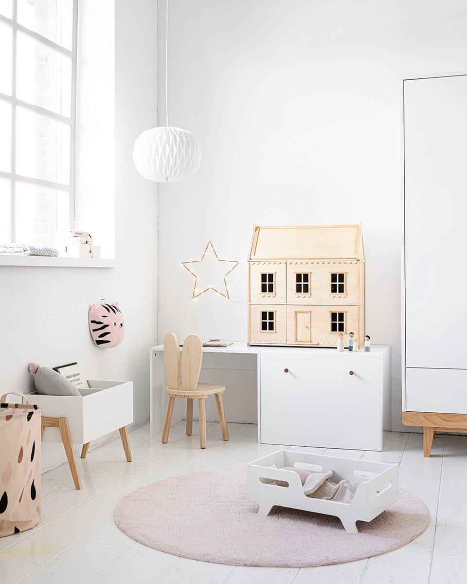 Petite Amélie Houten Poppenhuis Klassiek Naturel - H.16 cm - Geïnspireerd door Franse Huizen - Drie Verdiepingen vol Franse Charme — afbeelding 5