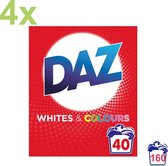 DAZ - Whites & Colours - Waspoeder - Wasmiddel - 4x 2.6kg - 160 Wasbeurten - Voordeelverpakking