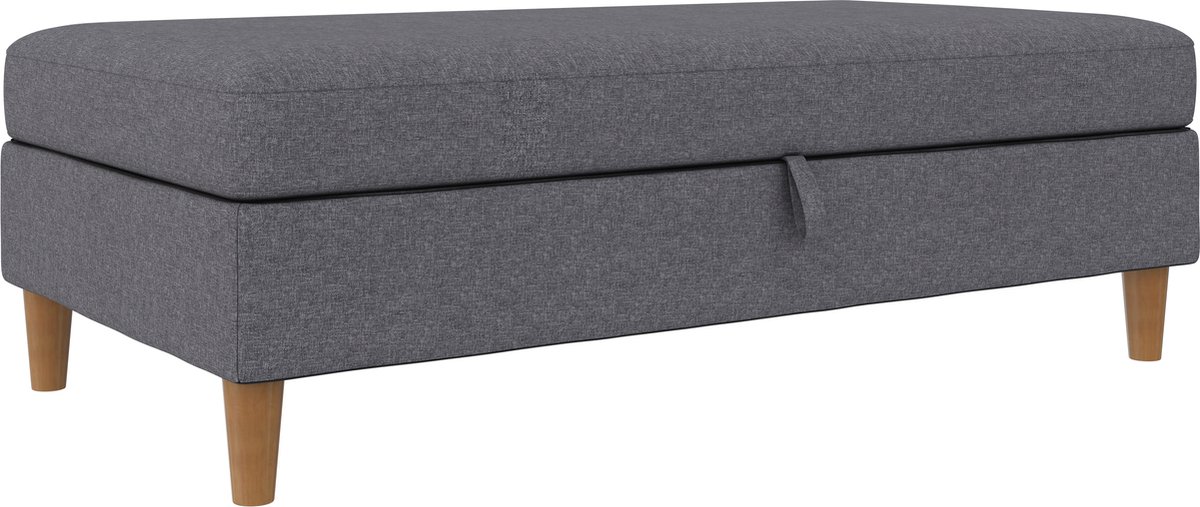Notio Living Lilly-Opbergpoef - Lichtgrijs