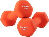Rootz Dumbbells Set - 1,5 kg per Dumbbell - Oranje Dumbbells - Gewichten en Dumbbells - 2 Stuks
