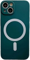 Hoesje geschikt voor iPhone 11 Pro Max - Backcover - Geschikt voor MagSafe - TPU - Donkergroen