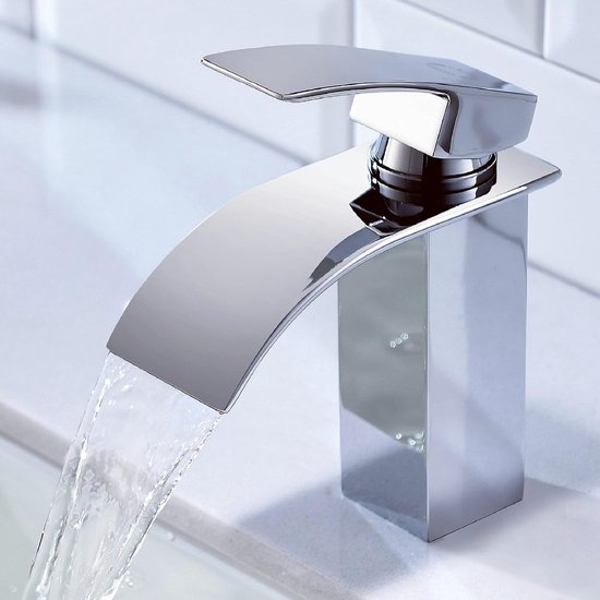 Robinet cascade salle de bains robinet de lavabo en acier inoxydable cascade  avec bec