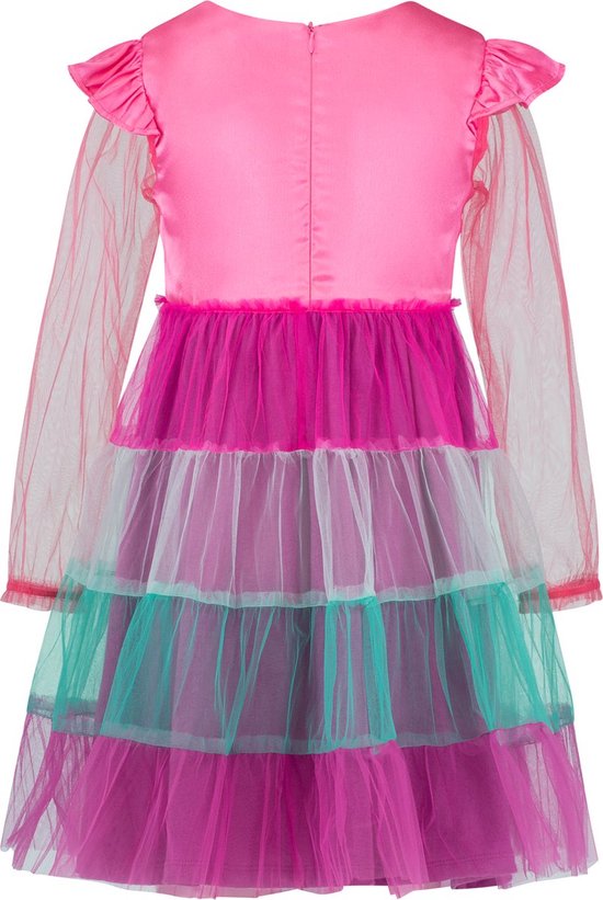 Robe princesse fille - The Better Merk - Vêtements d'habillage fille - Robe à paillettes - Anniversaire fille - Robe de soirée fille - taille 104/110 - pour votre garde-robe - Robe rose