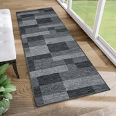 Tapiso Tapis en Caoutchouc Antidérapant Couloir Tapis en Caoutchouc Grijs Taille de Tapis - 100x700