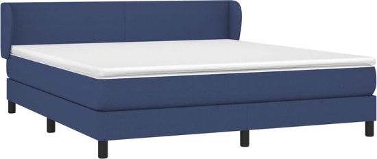 vidaXL-Boxspring-avec-matelas-tissu-bleu-160x200-cm