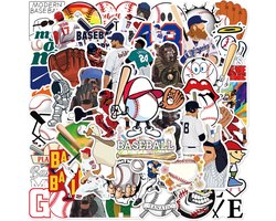 Honkbal Sport Stickers - 50 stuks - 5x6CM - Leuke Laptopstickers voor volwassenen - Baseball/Softball