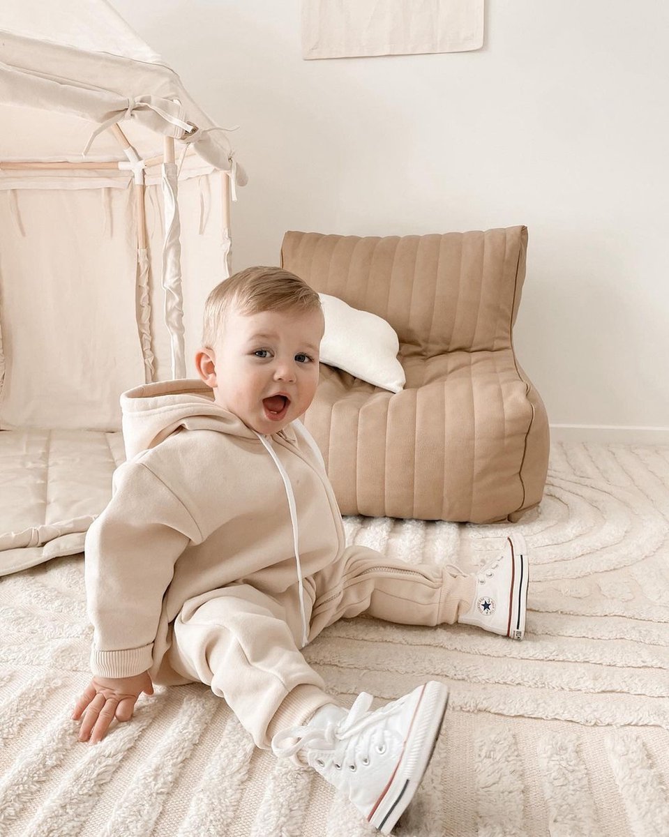 HENVAE Zitzak Bruin Vegan Leer Loungestoel Sofa Beanbag