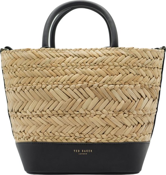 Ted Baker Ivelie Medium Raffia Tote Dames - Black - One Size