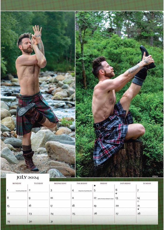 Kilted Yoga Kalender 2024 A3 bol