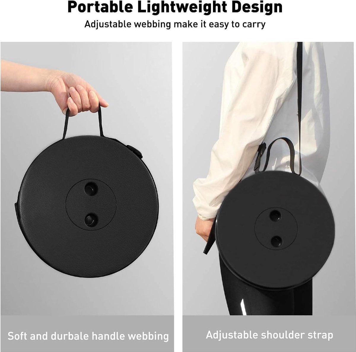 Draagbare mini telescopische klapkruk, opvouwbaar en in hoogte verstelbaar 7-45 cm voor volwassenen Robuust, 250 kg belastbaar, ultralicht. Ideaal voor kamperen, vissen, reizen, wandelen, grillen