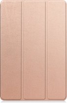 Hoes Geschikt voor Lenovo Tab M10 5G Hoes Tri-fold Tablet Hoesje Case - Hoesje Geschikt voor Lenovo Tab M10 5G Hoesje Hardcover Bookcase - Rosé goud