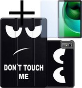 Hoesje Geschikt voor Lenovo Tab M10 5G Hoesje Case Hard Cover Hoes Book Case Met Screenprotector - Don't Touch Me