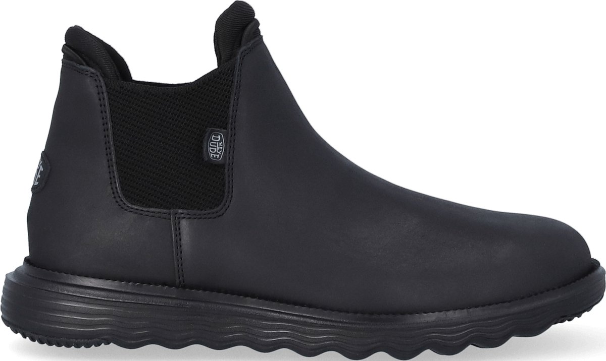 HEYDUDE Branson Craft Leather Dames Boots Zwart