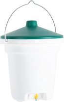 The Living Store Pluimveewaterbak met spenen - Drinkemmer voor schoon drinkwater - 12 L