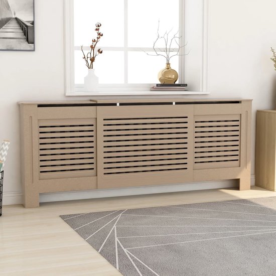 vidaXL Radiatorombouw 78 cm MDF zwart