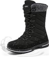 Winter Sneeuwlaars Dames - Waterdichte Sneeuwlaarzen - Winter Fleece Gevoerd Warme Winterlaarzen - Snowboots Antislip Outdoor - Zwart - Maat 41