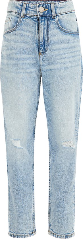 WE Fashion Filles - Jean mom taille haute stretch