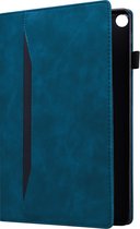 Case2go - Tablet hoes geschikt voor Samsung Galaxy Tab S7 Plus (2020) - Business Wallet Book Case - Met pasjeshouder - Donker Blauw