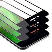 Cadorabo 3x Screenprotector geschikt voor Apple iPhone 7 PLUS / 7S PLUS / 8 PLUS Volledig scherm pantserfolie Beschermfolie in TRANSPARANT met ZWART - Getemperd (Tempered) Display beschermend glas in 9H hardheid met 3D Touch