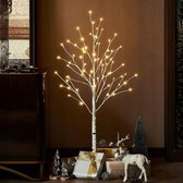 Kerstboom met LED - 90cm - 60 LEDs - Warm wit - Wit