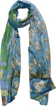 Boodz Dubbelzijdige Langwerpige Sjaal Amandelbloesem / Waterlelies | Van Gogh / Monet | Schilderij
