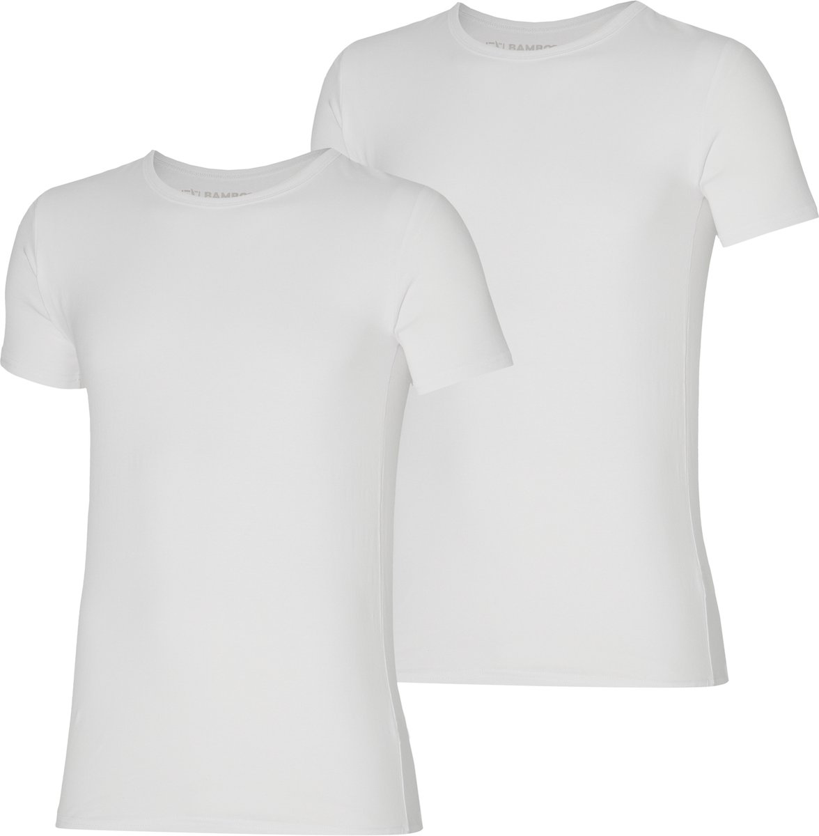 Apollo heren T-shirt Bamboe - Ronde Hals- 2-pack - Wit - XL