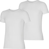 Apollo heren T-shirt Bamboe - Ronde Hals- 2-pack - Wit - XL