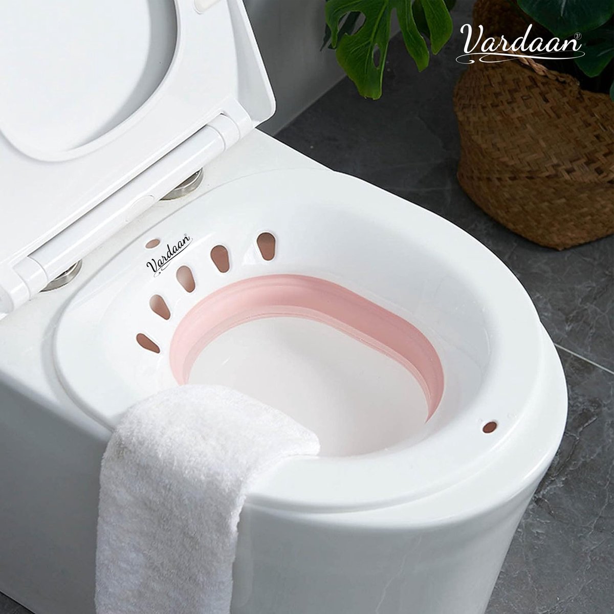 Vardaan Yoni Steam Chear - steam chair vaginal steaming - bidet - Foldable toilet seat - Vardaan Yoni Steam Chair -Yoni Stoomstoel- vaginaal stoombad -pink - Vardaan