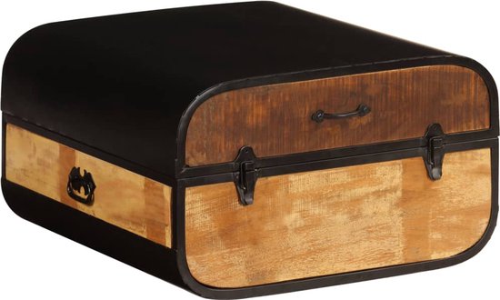 VINTAGE MÖBEL Vintage kist wit met plank gevlamd 50x40x30 cm kopen