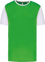 Tweekleurig herenshirt jersey met korte mouwen 'Proact' Green/White - 3XL