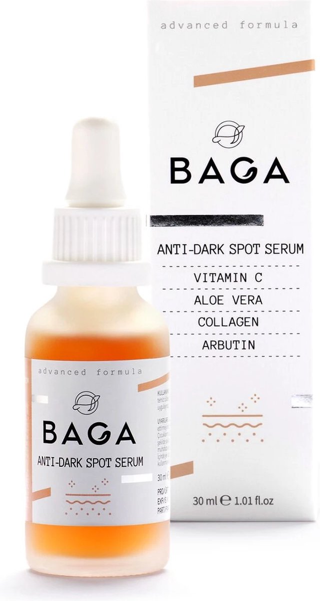 BAGA - ANTI DARK SPOT SERUM - Vitamine C - Arbutine - Aloë Vera - Collageen