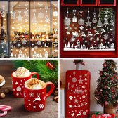 193 pièces autocollants de fenêtre Noël autocollants blancs décoration de fenêtre Noël réutilisable PVC flocons de neige décoration de fenêtre Noël avec maisons pour hiver fenêtre décorations de Noël
