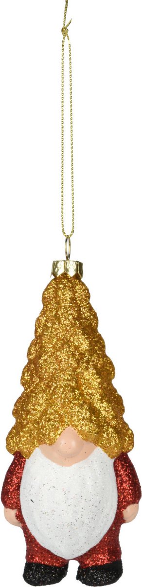 Home & Styling Home and Styling kersthanger gnome - kunststof - 12,5 cm Goudkleurig