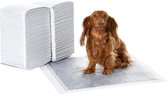 Geurbestrijdende, koolstofhoudende honden- en puppyplaspads, lekvrije 5-laags plaspads voor zindelijkheidstraining, normaal formaat, 56 x 56 cm, 120 stuks, grijs