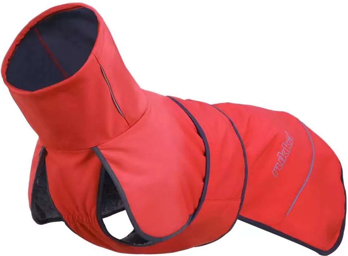 Rukka Pets Windy Thermal Jacket - Warme Softshell Hondenjas - Koraal Rood - Maat XXXS