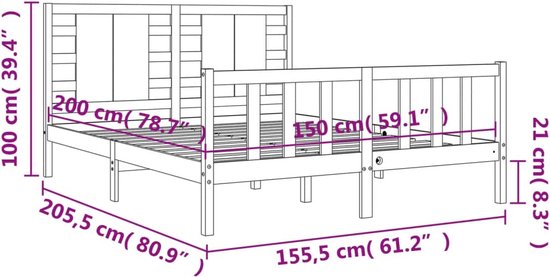 vidaXL-Bedframe-met-hoofdbord-massief-hout-grijs