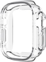 Hoes Geschikt voor Apple Watch Ultra 2 Siliconen Case - Hoesje Geschikt voor Apple Watch Ultra 2 (49 mm) Hoesje Cover Case - Transparant