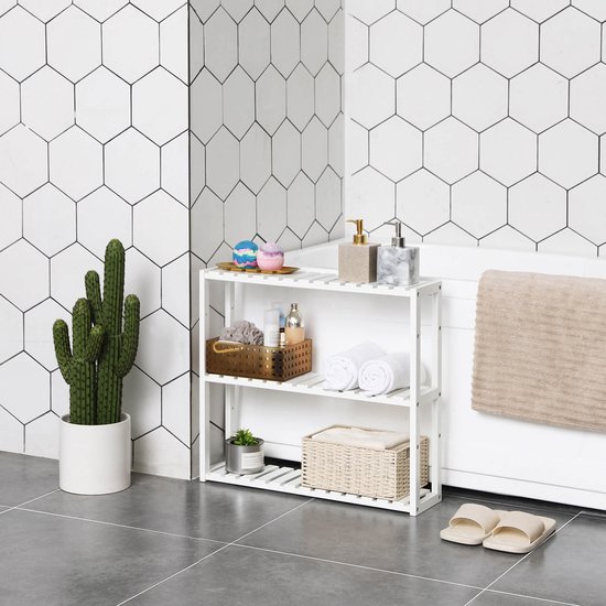 YMYNY Boekenkast, 3-laags opbergrek, plantenrek, opbergrek voor magnetron met stalen frame, voor woonkamer, keuken, kantoor, studiezaal, industriële stijl, 40×29×75CM, rustiek bruin en zwart, HST008H