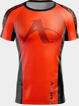 T-shirt Arawaza | dry-fit | oranje-zwart (Maat: L)