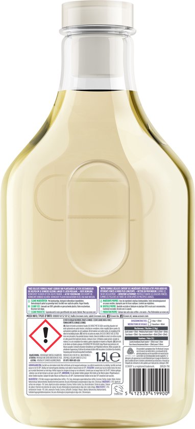 Ecover - Vloeibaar Donker Wasmiddel - Voordeelverpakking 6 x 1.43 L - 186 wasbeurten - Kleurbescherming & Pluisverwijdering - Plantaardig & Biologisch afbreekbaar