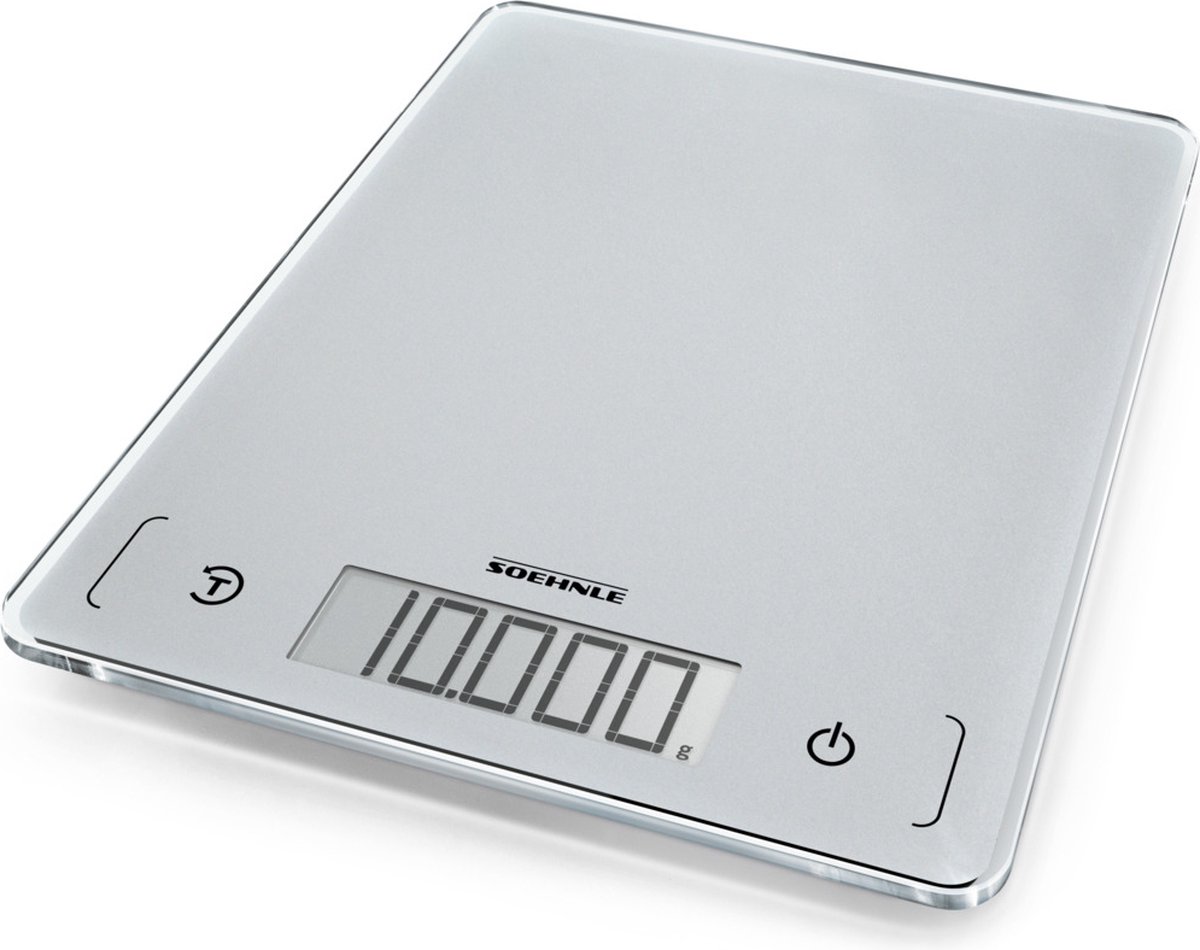 Soehnle keukenweegschaal Page Comfort 300 Slim - digitaal - 1 gram nauwkeurig - tot 10 kg - zilver - Soehnle
