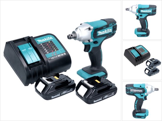 Makita DTW 190 SY accu slagmoersleutel 18 V 1/2" 190 Nm + 2x oplaadbare accu 1,3 Ah + lader