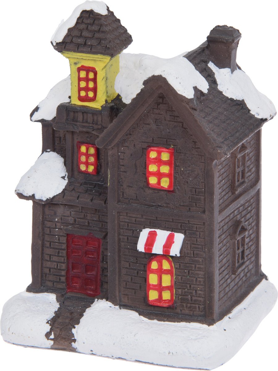 Christmas Decoration kerstdorp accessoires- figuurtjes/huisjes -10x – foto 2