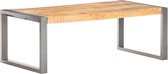 The Living Store Salontafel Lucca - Salontafel - 110 x 60 x 40 cm - Rustiek mangohout en staal