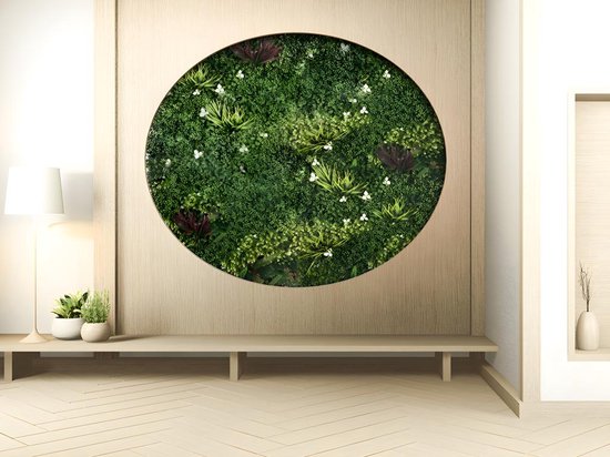 Plantenwand LAHTI - Set van 1 m² - Groen L 50 cm x H 50 cm x D 5 cm