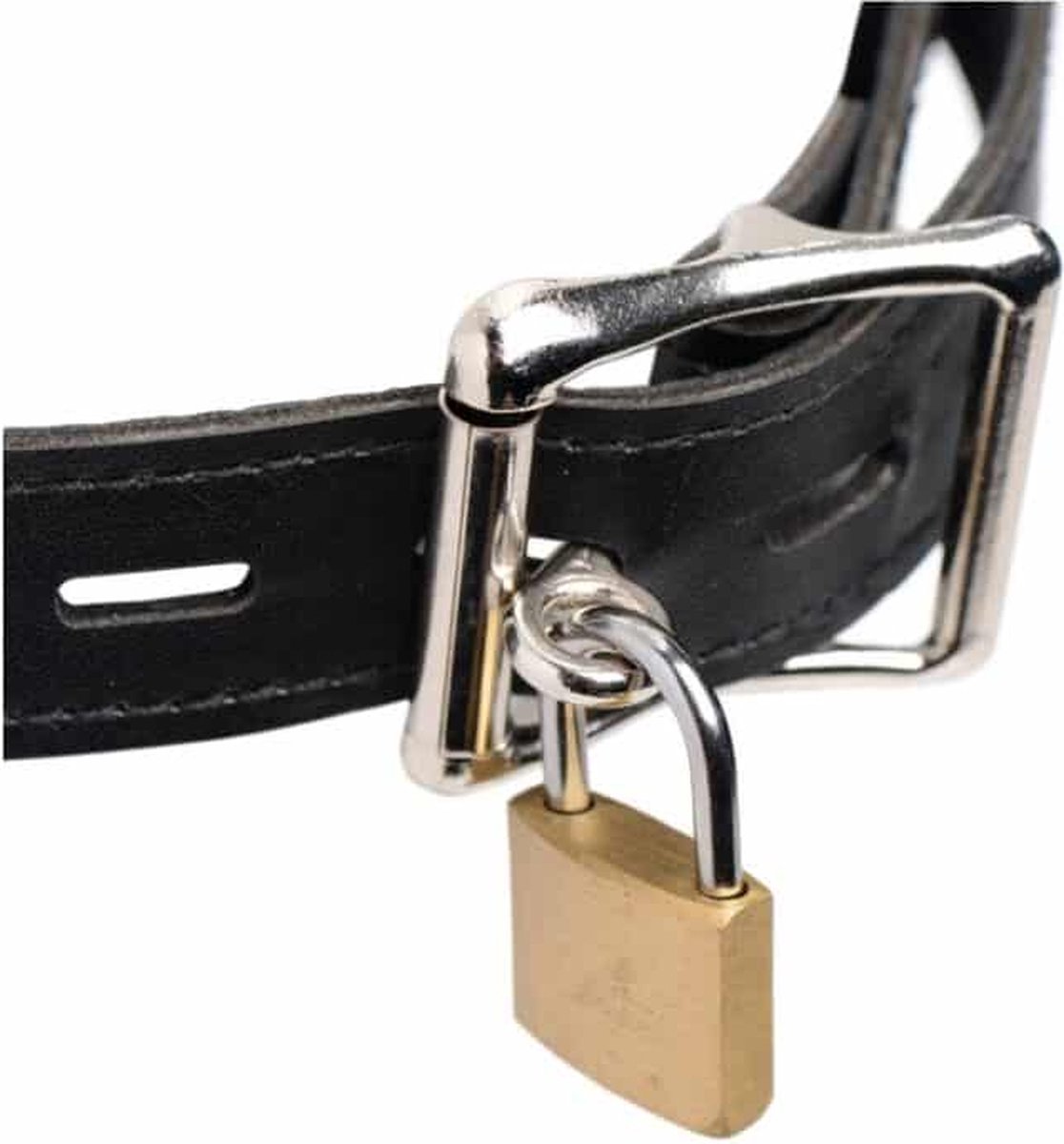 Goedkoopste XR Brands - Master Series - Musk Athletic Cup Muzzle with Removable Straps - White