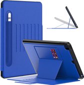 Phreeze Heavy Duty Hoes - Geschikt voor iPad 7, 8 en 9 uit 2019/2020/2021 Case - 10.2 Inch - Smart Tablethoesje met Pencil Opbergvak en Ingebouwde Standaard - Blauw