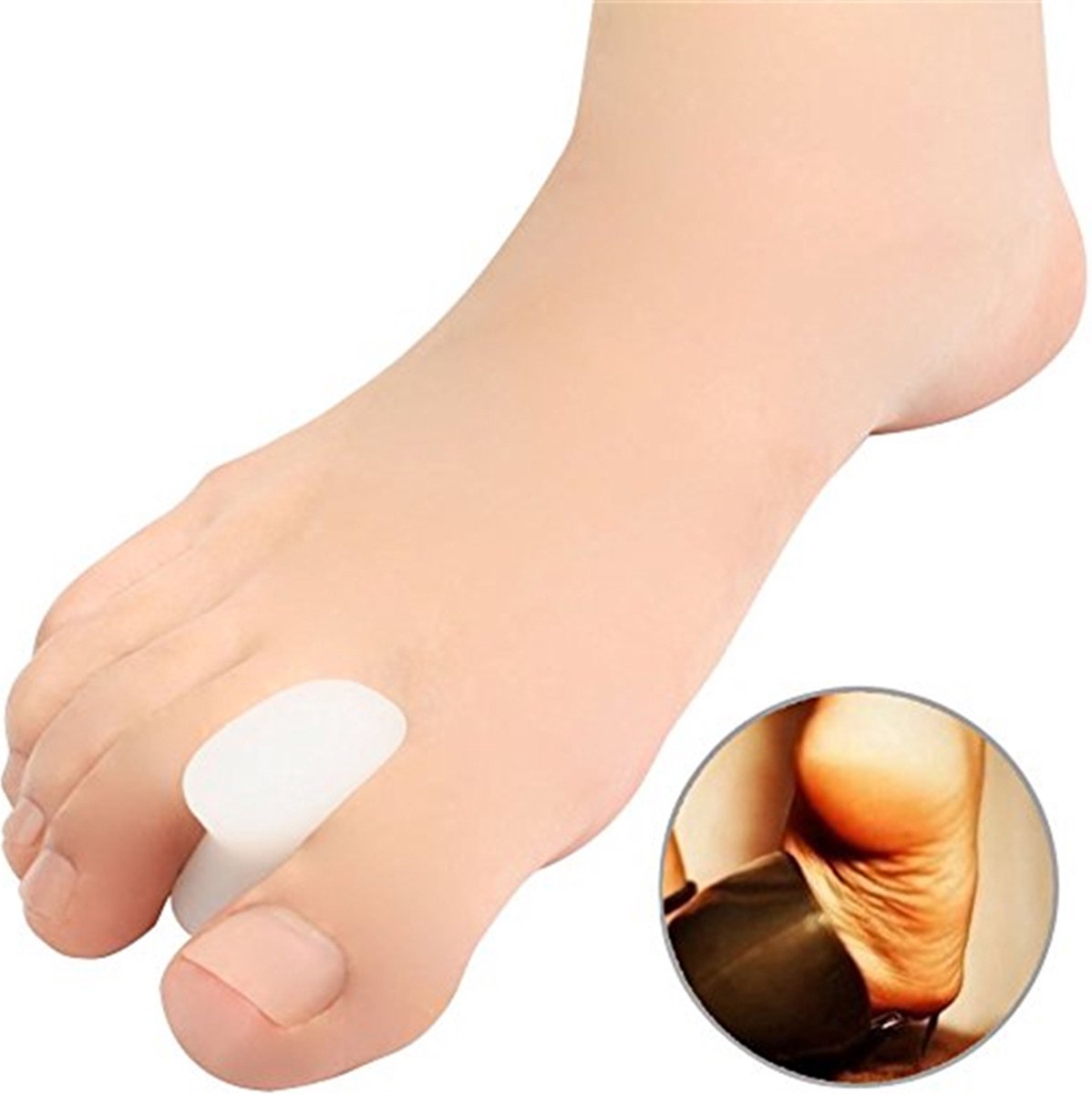 Goedkoopste Teenspreider I Siliconen Teencorrector I Hallux Valgus I Teen Recht Maken I Toe Straigntner I Wit I 1 Paar